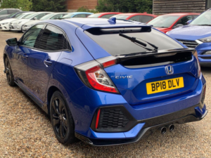 2018 Honda Civic 1.5 Vtec Turbo Gpf Sport Plus CVT Euro 6 (s/s) 5dr in Blue — image 3