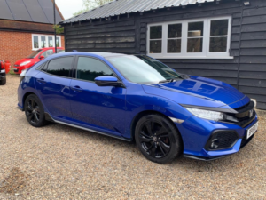 2018 Honda Civic 1.5 Vtec Turbo Gpf Sport Plus CVT Euro 6 (s/s) 5dr in Blue — image 5