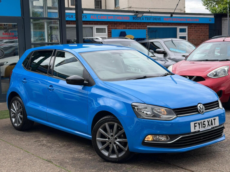 2015 Volkswagen Polo 1.0 Bluemotion Tech Se Design Euro 6 (s/s) 5dr in Blue — image 1