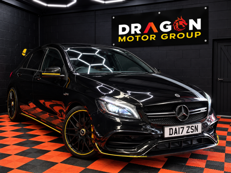 2017 Mercedes-Benz A Class 2.0 A45 Amg Yellow Night Edition Hatchback 5dr Petrol Spds Dct 4matic Euro 6 (s/s) (381 Ps) in Black — image 1