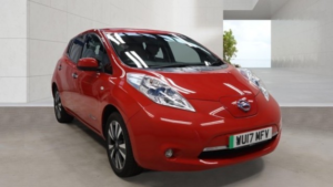 2017 Nissan Leaf 30kwh Tekna Electric Automatic Red 5dr Satnav+leather in Red — image 3