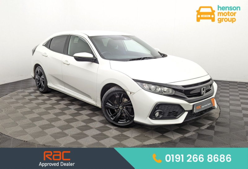 2018 Honda Civic 1.0 Vtec Turbo Sr Hatchback 5dr Petrol Manual Euro 6 (s/s) (129 Ps) in White — image 1