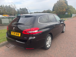 2015 Peugeot 308 Sw 1.6 Bluehdi Active Estate 5dr Diesel Manual Euro 6 (s/s) (120 Ps) in Black — image 5