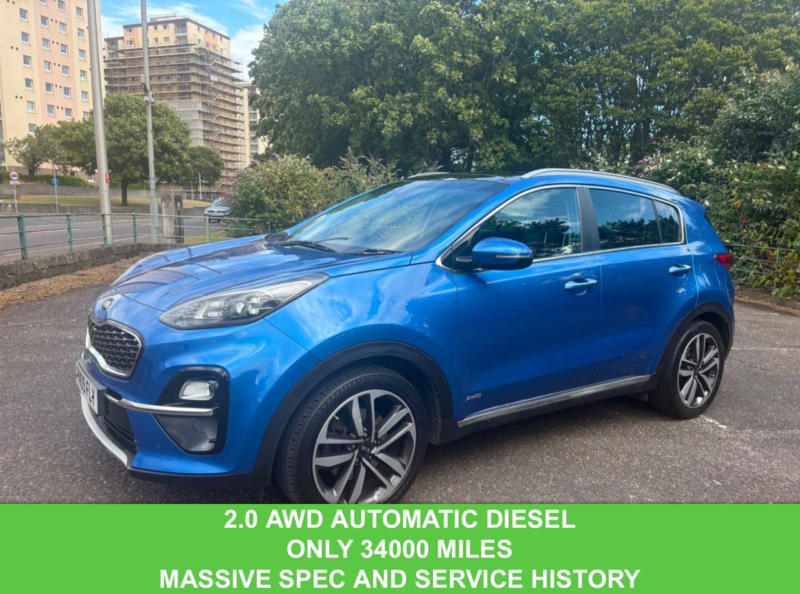 2019 Kia Sportage 2.0 Crdi Ecodynamics+ 4 SUV 5dr Diesel Auto AWD Euro 6 (s/s) (182 Bhp) in Blue — image 1