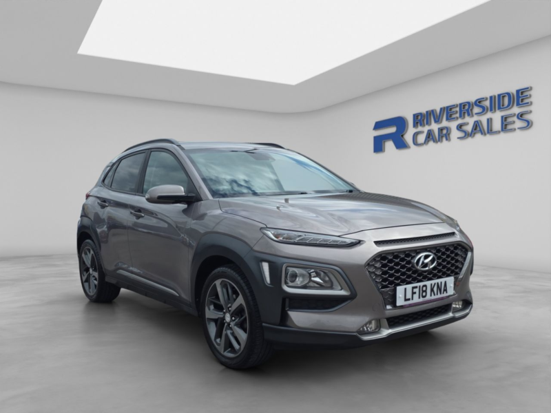 2018 Hyundai Kona 1.0 T-Gdi Blue Drive Premium SUV 5dr Petrol Manual Euro 6 (s/s) (120 Ps) in Grey — image 1