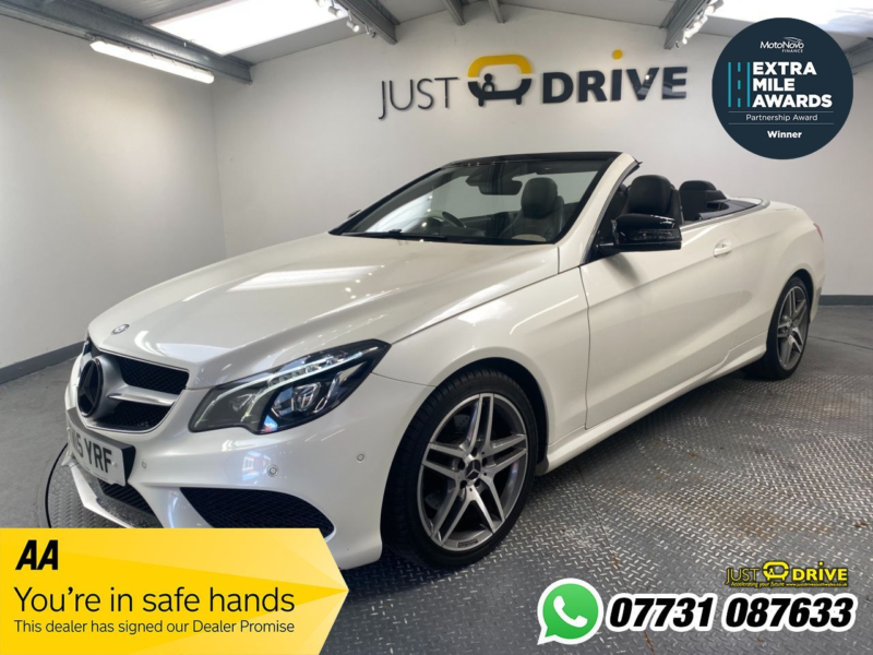 2015 Mercedes-Benz E Class 2.1 E220 Bluetec Amg Line Cabriolet 2dr Diesel G-Tronic+ Euro 6 (s/s) (177 Ps) in White — image 1