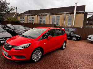 2017 Vauxhall Zafira Tourer 1.4i Turbo Design Euro 6 5dr in Red — image 2