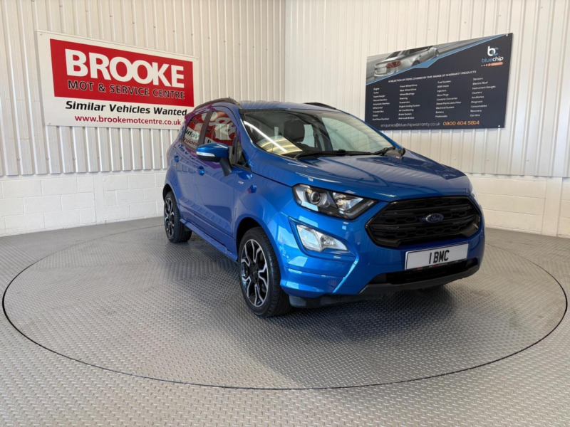 2021 Ford Ecosport 1.0t Ecoboost St-Line Design Euro 6 (s/s) 5dr in Blue — image 1