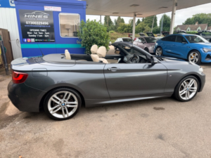 2015 BMW 2 Series 2.0 220d M Sport Convertible 2dr Diesel Auto Euro 6 (s/s) (190 Ps) in Grey — image 2