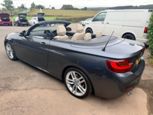 2015 BMW 2 Series 2.0 220d M Sport Convertible 2dr Diesel Auto Euro 6 (s/s) (190 Ps) in Grey — image 4
