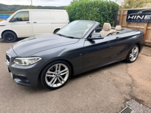 2015 BMW 2 Series 2.0 220d M Sport Convertible 2dr Diesel Auto Euro 6 (s/s) (190 Ps) in Grey — image 5