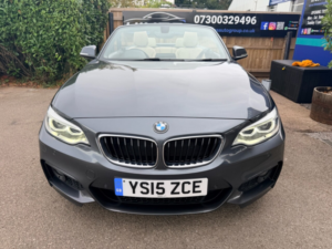 2015 BMW 2 Series 2.0 220d M Sport Convertible 2dr Diesel Auto Euro 6 (s/s) (190 Ps) in Grey — image 6