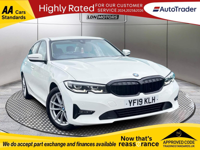2019 BMW 3 Series 2.0 318d Se Auto Euro 6 (s/s) 4dr in White — image 1