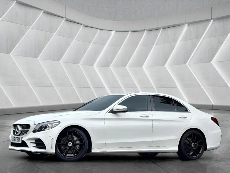 2019 Mercedes-Benz C Class 1.5 C200 Mhev Eq Boost Amg Line (premium) G-Tronic+ Euro 6 (s/s) 4dr in White — image 1