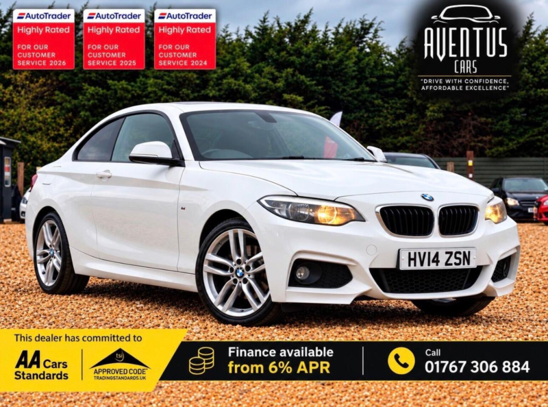 2014 BMW 2 Series 2.0 220i M Sport Euro 6 (s/s) 2dr in White — image 1
