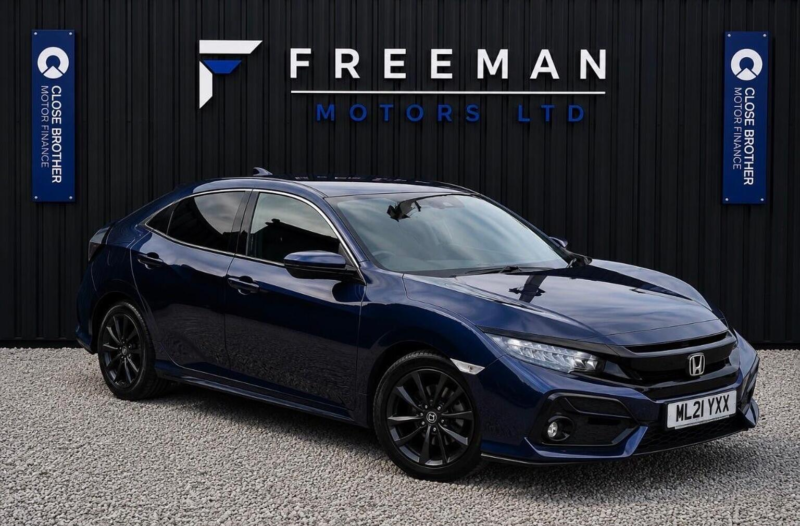 2021 Honda Civic 1.0 Vtec Turbo Sr CVT Euro 6 (s/s) 5dr in Blue — image 1