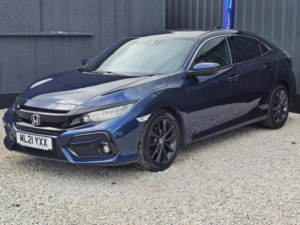 2021 Honda Civic 1.0 Vtec Turbo Sr CVT Euro 6 (s/s) 5dr in Blue — image 5