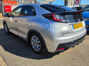 2016 Honda Civic 1.6 I-Dtec Sr Hatchback 5dr Diesel Manual Euro 5 (s/s) (120 Ps) in Silver — image 6