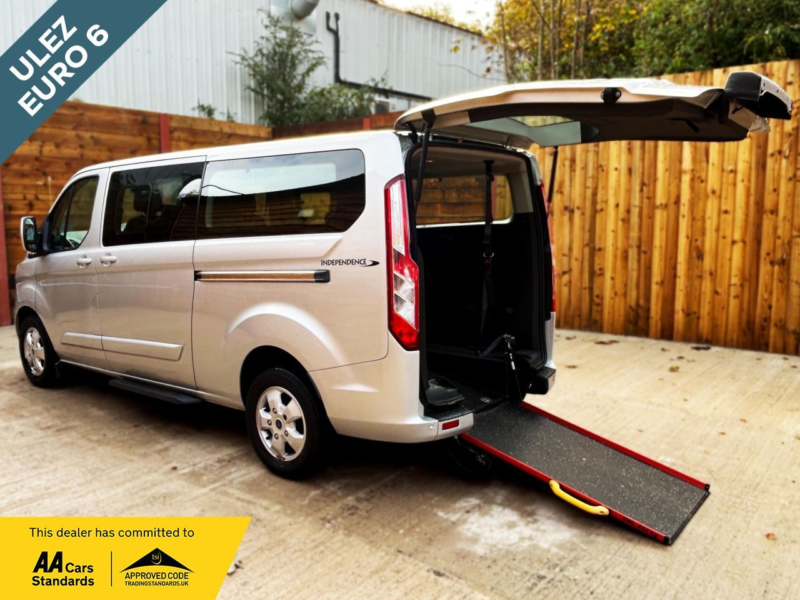 2017 Ford Tourneo Custom L2 Lwb Twin Wheelchair Accessible Disabled Access Vehicle Wav in Silver — image 1