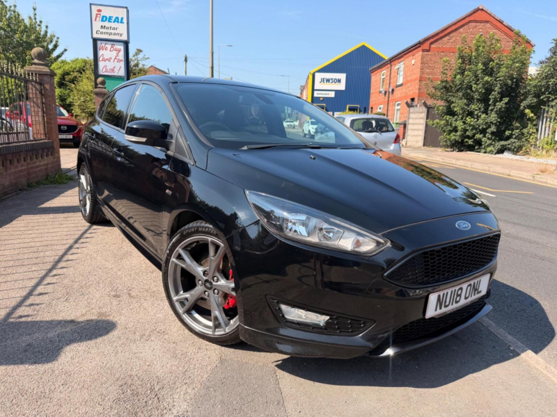 2018 Ford Focus 1.0t Ecoboost St-Line X Euro 6 (s/s) 5dr in Black — image 1