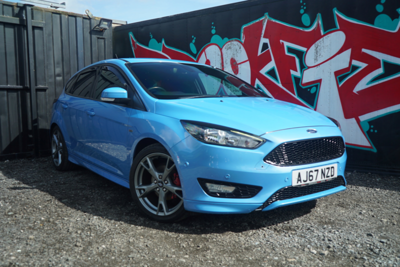 2018 Ford Focus 1.0t Ecoboost St-Line X Hatchback 5dr Petrol Manual Euro 6 (s/s) (140 Ps) in Blue — image 1