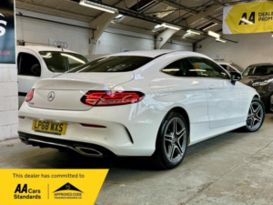 2018 Mercedes-Benz C Class 1.5 C200 Mhev Amg Line G-Tronic+ Euro 6 (s/s) 2dr in White — image 4