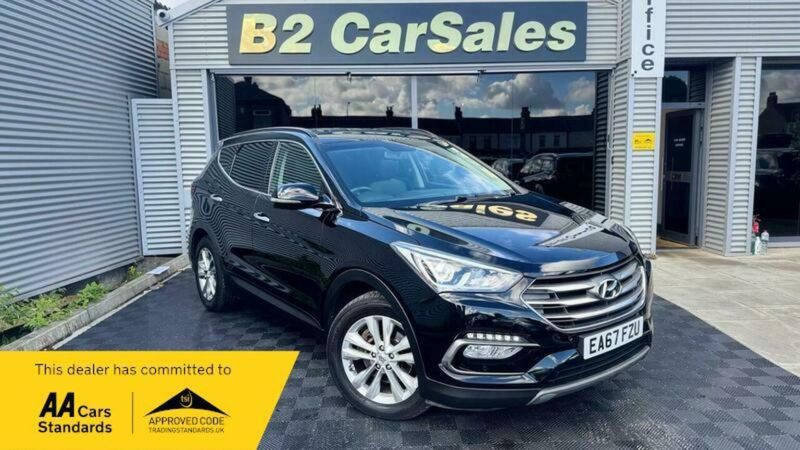 2017 Hyundai Santa Fe 2.2 Crdi Blue Drive Premium Auto 4WD Euro 6 (s/s) 5dr (7 Seat) in Black — image 1