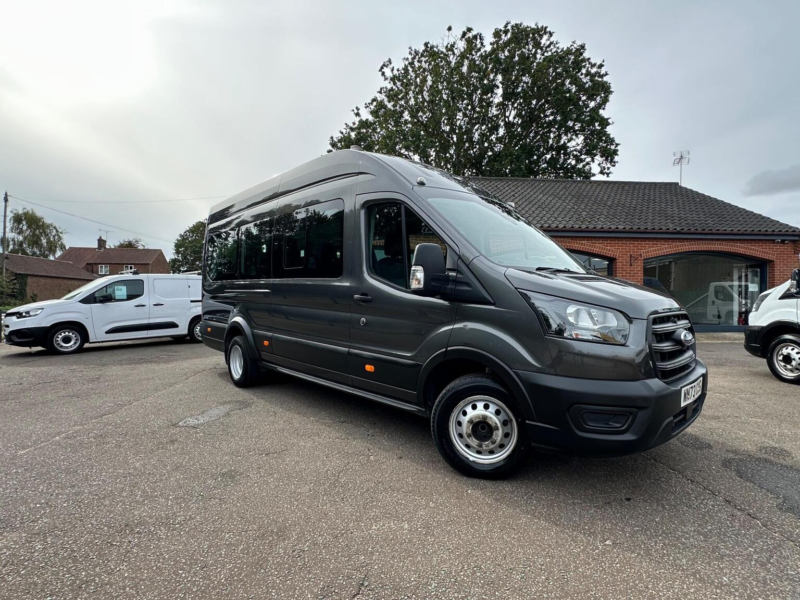 2023 Ford Transit 2.0 460 Ecoblue Leader Auto Rwd L4 H3 Euro 6 (s/s) 5dr (17 Seat, Drw) in Grey — image 1