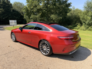 2018 Mercedes-Benz E Class E220d Amg Line Premium Coupe in Red — image 3