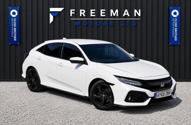 2019 Honda Civic 1.5 Vtec Turbo Gpf Sport Euro 6 (s/s) 5dr in White — image 1