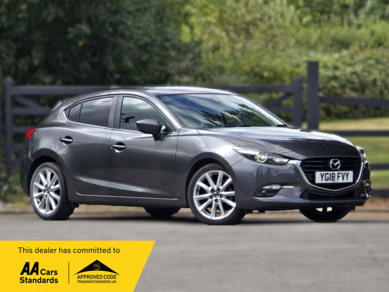 2018 Mazda Mazda3 2.0 Skyactiv-G Sport Nav Hatchback 5dr Petrol Manual Euro 6 (s/s) (121 Ps) in Grey — image 1
