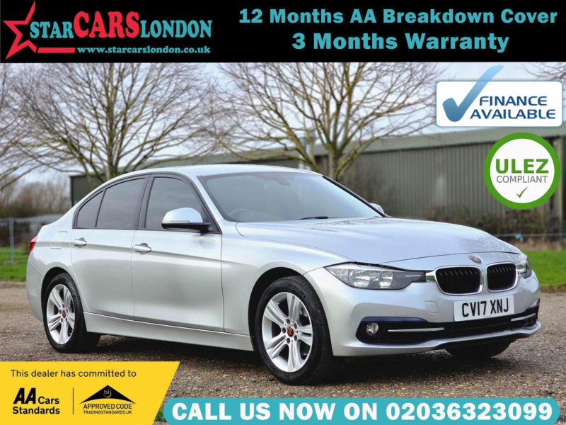 2017 BMW 3 Series 2.0 320i Sport Auto Euro 6 (s/s) 4dr in Silver — image 1