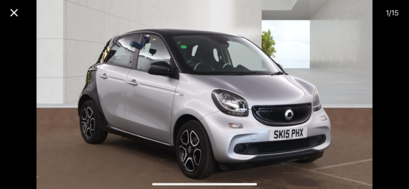 2015 Smart Forfour 1.0 Prime in Silver — image 1