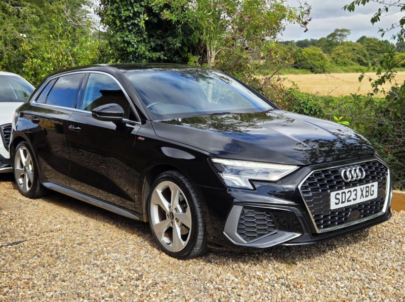 2023 Audi A3 2.0 Tdi 35 S Line Sportback S Tronic Euro 6 (s/s) 5dr in Black — image 1