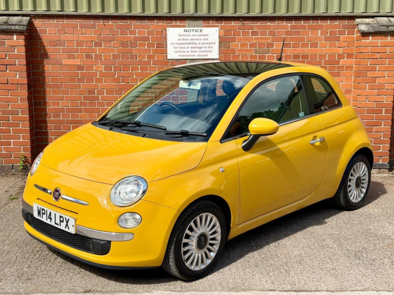 2014 Fiat 500 1.2 Lounge Euro 6 (s/s) 3dr in Yellow — image 1