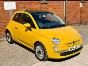 2014 Fiat 500 1.2 Lounge Euro 6 (s/s) 3dr in Yellow — image 2