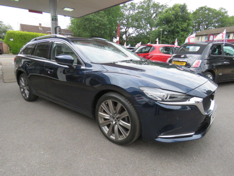 2019 Mazda 6 2.0 Skyactiv-G Sport Nav+ Tourer Euro 6 (s/s) 5dr in Blue — image 1