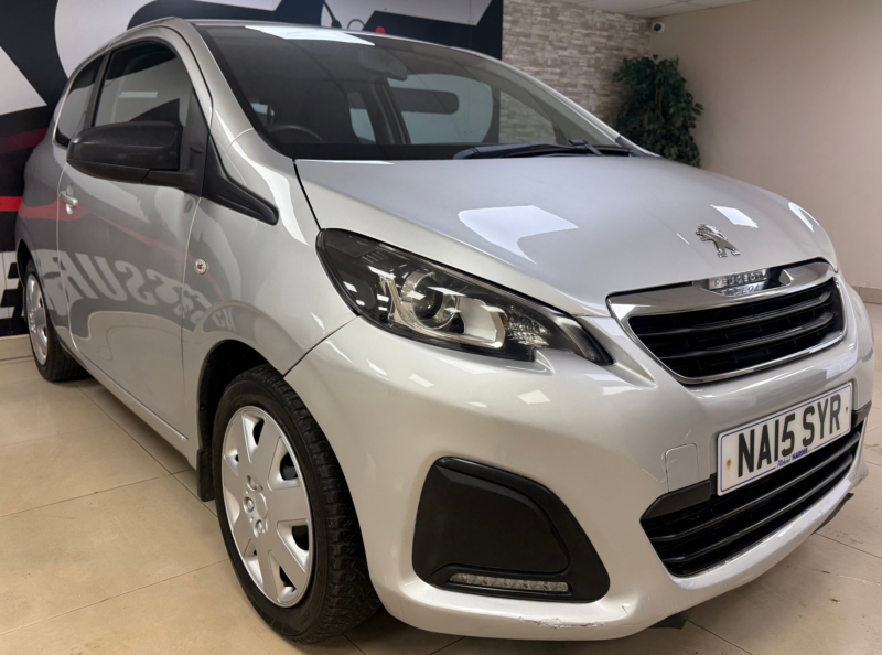 2015 Peugeot 108 1.0 Vti Active Hatchback 3dr Petrol Manual Euro 5 Euro 5 (68 Ps) in Silver — image 1