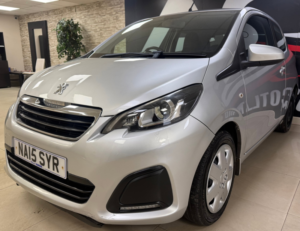 2015 Peugeot 108 1.0 Vti Active Hatchback 3dr Petrol Manual Euro 5 Euro 5 (68 Ps) in Silver — image 2