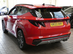 2023 Hyundai Tucson 1.6 T-Gdi 13.8kwh N Line SUV 5dr Petrol Plug-In Hybrid Auto 4WD Euro 6 (s/s) (265 Ps) in Red — image 4