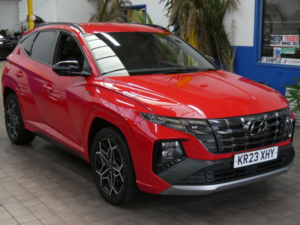 2023 Hyundai Tucson 1.6 T-Gdi 13.8kwh N Line SUV 5dr Petrol Plug-In Hybrid Auto 4WD Euro 6 (s/s) (265 Ps) in Red — image 5