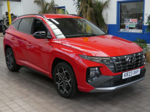 2023 Hyundai Tucson 1.6 T-Gdi 13.8kwh N Line SUV 5dr Petrol Plug-In Hybrid Auto 4WD Euro 6 (s/s) (265 Ps) in Red — image 6