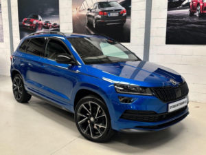 2021 Skoda Karoq 2.0 Tsi Sportline DSG 4WD Euro 6 (s/s) 5dr in Blue — image 2