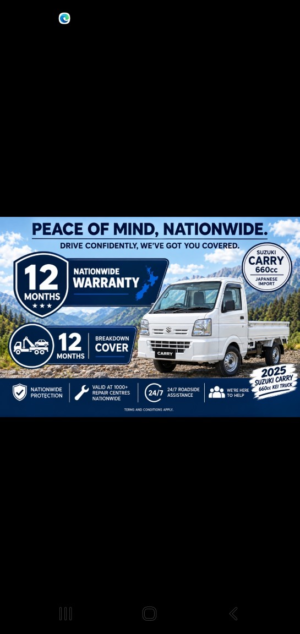2025 Suzuki Carry MINI Pick Up 660cc Auto 4WD 2025 in White — image 2