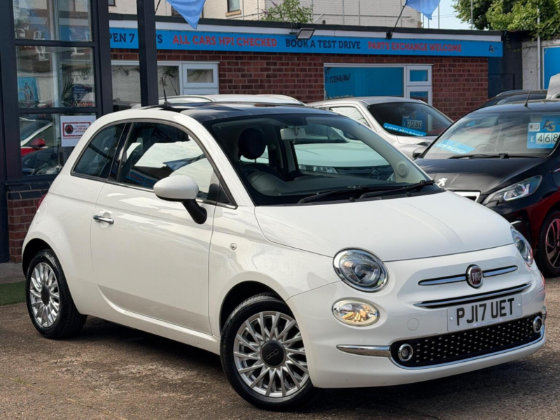2017 Fiat 500 1.2 Lounge Euro 6 (s/s) 3dr in White — image 1