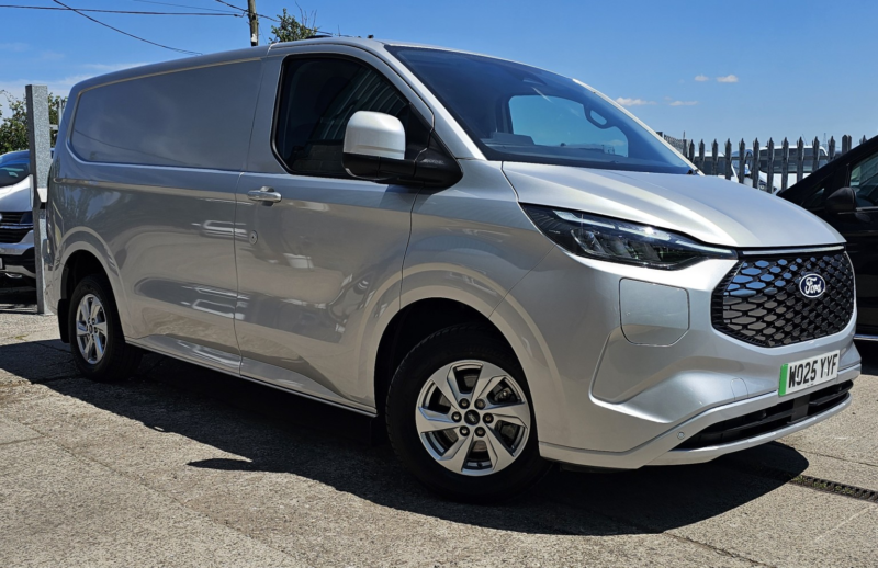 2025 Ford E-Transit Custom 320 65kwh Limited Auto L1 H1 5dr in Silver — image 1
