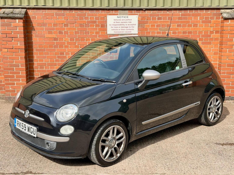 2009 Fiat 500 1.2 Bydiesel Euro 5 3dr in Black — image 1