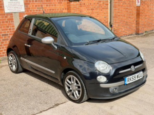 2009 Fiat 500 1.2 Bydiesel Euro 5 3dr in Black — image 2