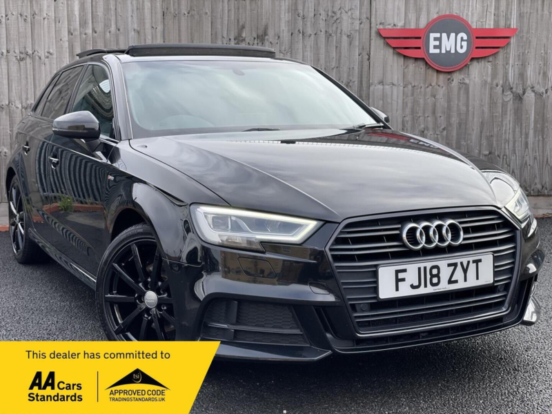 2018 Audi A3 1.5 Tfsi Cod Black Edition Sportback S Tronic Euro 6 (s/s) 5dr in Black — image 1