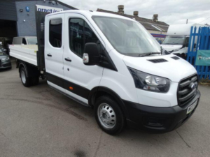 2022 Ford Transit 2.0 Ecoblue 350 Leader D/cab Tipper in White — image 3